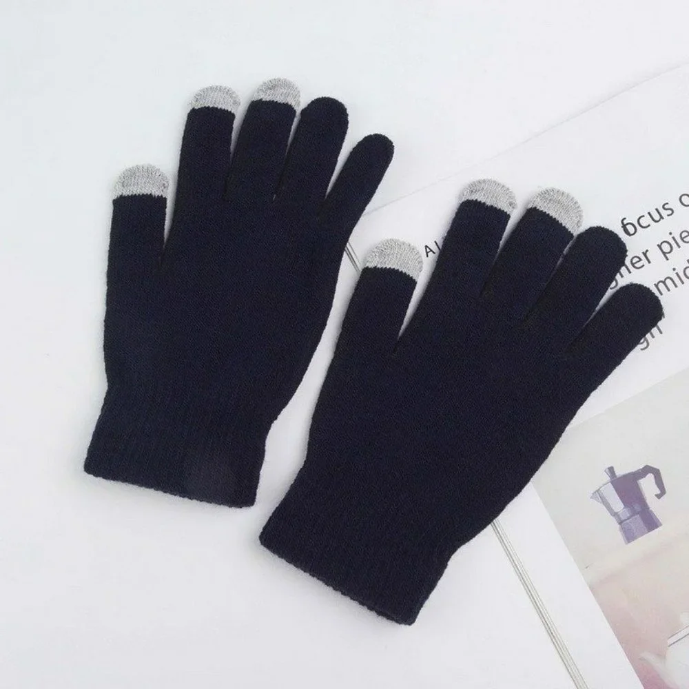 🔥HOST PICK🔥Mens Black Hat Neck Warmer Tech Gloves 4PC Winter Set - Picture 7 of 8